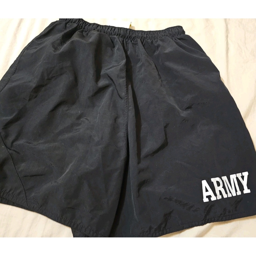US ARMY IPFU BLACK SHORTS PT TRUNKS SIZE SMALL USED #S02